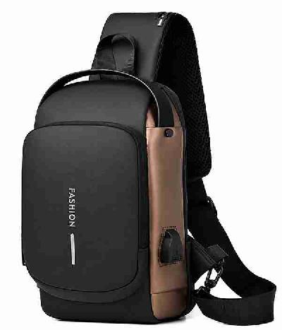 Travel Cross Body Chest Sling Bag- Black
